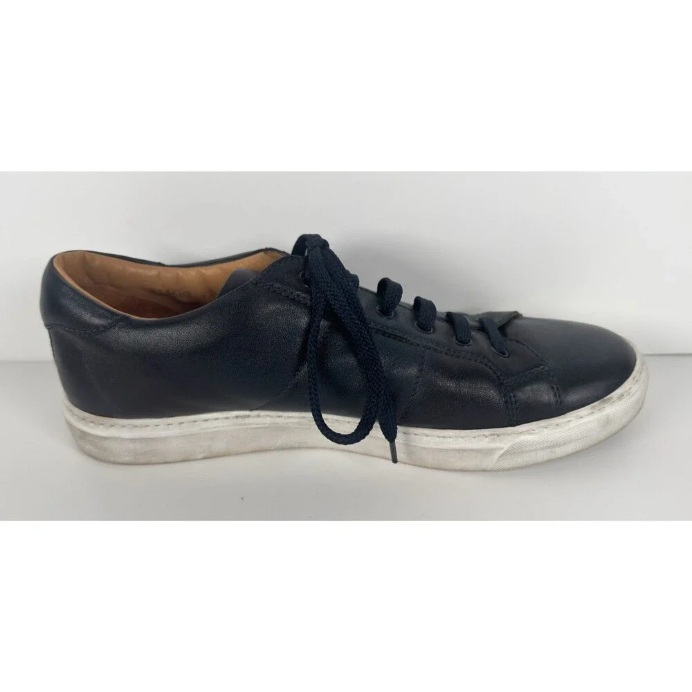 To Boot New York Dark Navy Leather Colton Lace Up Men's Sneakers Size US 10.5